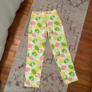Lilly Pulitzer Lemon and Lime Print Pants